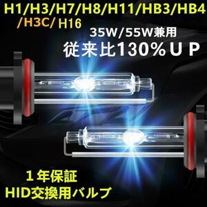 HID　バルブ H1/H3/H3c/H7/H8/H11/H16/HB3/HB4 交換用　35W/55W兼用 6000k 8000k 12000k