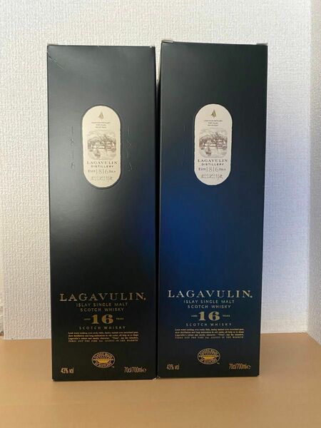 ラガヴーリン16年 LAGAVULIN 箱付き　2本セット　ウイスキー