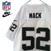 NBK594ね@ NFL NIKE アメフト MACK ゲームシャツ ウェア 半袖 サイズ44_画像1