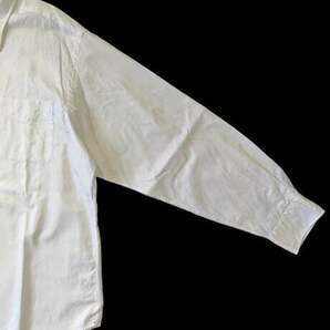 NBK736ね@ RALPH LAUREN 90s オーバーサイズ コットンシャツ 長袖 メンズ XL相当 ホワイト 白シャツの画像8