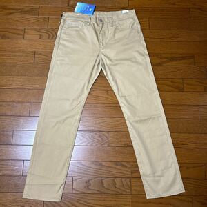 Новый W33 Levi's Premium 502Bige ★ Конусные цветные брюки Beige ★ Растягивающие материалы джинсы Slim Denim 606501 Big Elevis2024Mar ①