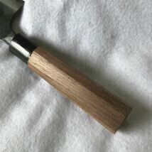 《新品 土佐打刃物 送料無料》和式切付両刃包丁・古式鍛造青紙1号絞り打・刀の様に大変研ぎ易く刃付し易く製作して有ります。 _画像6