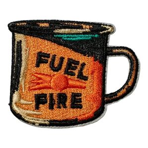 C-32【 アイロンワッペン 】 コップ マグ アウトドア 【 刺繍ワッペン 】