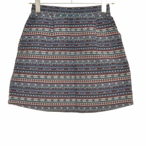 *417766 continuer de NICE CLAUP Nice Claup neitib pattern miniskirt polyester . lady's navy series 