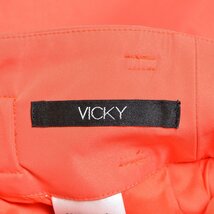 ◇470209 VICKY ビッキー ジャヴァ ○ポリバレッチクロップドワイドパンツ ベルト付き サイズ1 レディース オレンジ_画像4