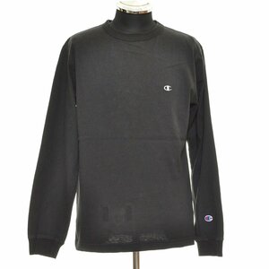 ◆406539 Champion チャンピオン 長袖 Tシャツ ロンT クルーネック サイズM 綿100% メンズ ブラック 無地