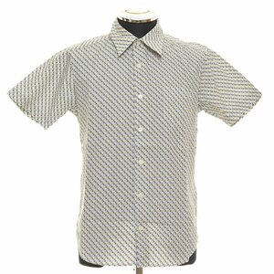 *407375 TRANS CONTINENTS Trans Continents short sleeves shirt size 2 cotton 100% men's made in Japan green group total pattern 