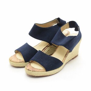 *483897 ESPERANZA Esperanza world Wedge sole sandals size M(23.0-23.5cm corresponding ) lady's navy beige 