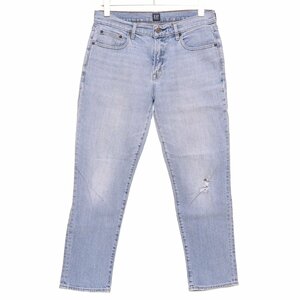 *461421 GAP Gap Denim pants high waist regular damage jeans Girlfriend size W28 stretch lady's blue 