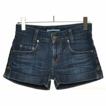 ◇484356 LEVI'S リーバイス デニムショートパンツ ショーツ ローライズロールアップ サイズM レディース ブルー_画像1