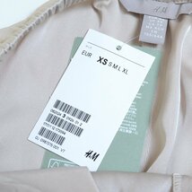 ◇447246 未使用品 H&M エイチ&エム イージーパンツ サテンハイウエストストレート サイズXS レディース ベージュ 無地_画像6