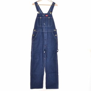 ◆499398 Dickies ディッキーズ ◆オーバーオール デニム サイズW32×L32 メンズ インディゴ