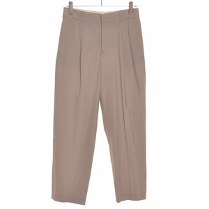 ◇496374 ZARA ザラ スラックス ◆タックテーパードパンツ センタープレス サイズM レディース ベージュ