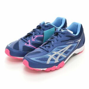 ◇404844 未使用品 asics アシックス 運動靴 ランニングシューズ LAZERBEAM SB サイズ24.0cm キッズ 子ども ジュニア 女の子 ネイビー