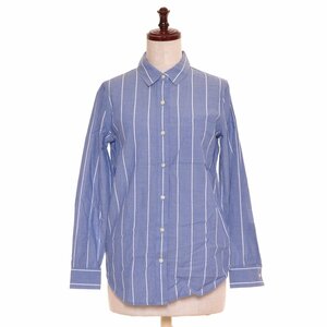 ◇448535 BANANA REPUBLIC バナナリパブリック GAP ギャップ ストライプシャツ ボーイフレンドフィット サイズXS レディース ブルー