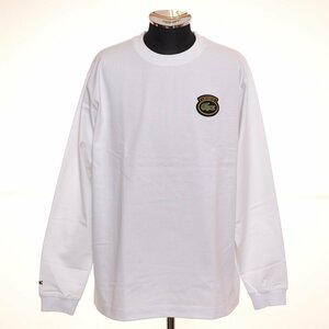 ◆499532 未使用品 LACOSTE × BEAMS ラコステ ビームス ◆長袖 Tシャツ ベビーウェイト TH011J サイズ4（L） メンズ 日本製 ホワイト