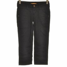 ◇399726 Levi's リーバイス ストレッチ クロップド カラーパンツ 7分丈パンツ サイズ27インチ コットン 100% レディース ブラック_画像2