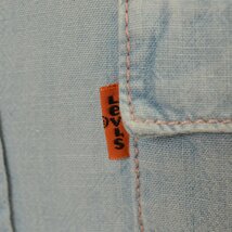 ◇439399 Levi's リーバイス シャンブレー半袖シャツ サイズS 胸ポケット レディース スリランカ製 ライトブルー_画像6