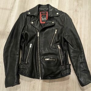 【美品】DIESEL レディース XS 羊革 ヴィンテージ ダブル ライダース ジャケット 革ジャン 本革 ストリート ブラック