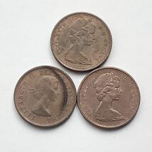 【希少品セール】カナダ エリザベス女王肖像デザイン 1セント硬貨 1964年 1967年(記念デザイン) 1968年 年号違い 各1枚ずつ 3枚まとめて_画像2