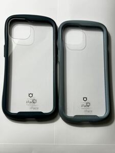 ★iPhone13 iFace アイフェイス Reflection ケース グリーン・スカイブルー★ 