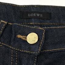 極美品 LOEWE / ロエベ コットンリヨセル ストレッチデニムパンツ 17108290000 36 SSL767 インディゴ 5ポケット ストレート ジーンズ_画像3