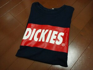 ★Used「Dickies ディッキーズ 半袖 オーバーサイズ Tシャツ ネイビー サイズL」綿100% ビッグロゴT 