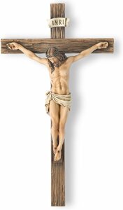 カトリック教会十字架の壁彫刻イエス・キリスト室内装飾品高さ52.8cm彫刻壁掛け工芸装飾輸入品