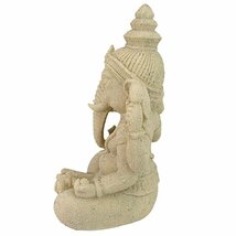 ヒンドゥー教の神のガネーシャ神彫像夢をかなえるゾウ成功の守護者芸術と知恵生命力装飾彫刻アート工芸贈り物輸入品_画像5