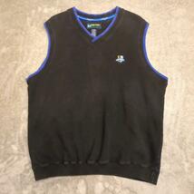 90s EBTEK エディーバウアー スウェット ベスト ワンポイント ロゴ刺繍 eddie bauer アウトドア パタゴニア sweatshirt vest 古着卸 １スタ_画像1