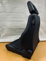 5.6.レカロ RECARO 2脚セット LS-L 黒フェイクレザー張り替え 張替え 張替 ブラックシングルステッチ 両側ダイヤル_画像5