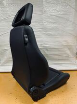 5.6.レカロ RECARO 2脚セット LS-L 黒フェイクレザー張り替え 張替え 張替 ブラックシングルステッチ 両側ダイヤル_画像9