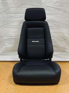 32.レカロ RECARO LX-VF 黒フェイクレザー張り替え 張替え 張替 ブラックシングルステッチ 両側ダイヤル