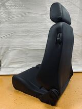 33.34.レカロ RECARO 2脚セット モジュラーLX-M 黒フェイクレザー張り替え 張替え 張替 ブラックシングルステッチ 両側 左側ダイヤル_画像5