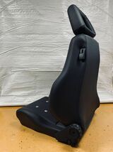 42.43.レカロ RECARO 2脚セット LS-M 黒フェイクレザー張り替え 張替え 張替 ブラックシングルステッチ 片側ダイヤル アイレットリング_画像5