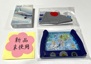 新品　未使用　全日空　ANA トランプ（ボーイング787）・ひこうきふうせん2018・操縦かん迷路　［非売品］　おもちゃ　玩具