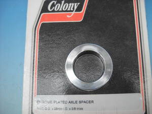 25ｍｍ　アクスルスペーサー　ホイールスペーサー　カラー　隙間調整　クローム　3/8”　約9.5ｍｍ　Colony製（Made in U.S.A.）