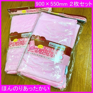 1 jpy start * new goods * set sale *USB warmer warm blanket L size 2 pieces set .. paste warm office outdoor WG-BL02PK-S