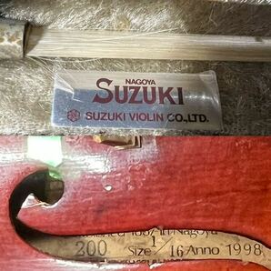 SUZUKI スズキ No.200 Anno 1/16 1998 VIOLIN バイオリン 弦楽器 (100s)の画像9