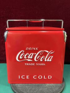 Coca-Cola コカコーラ クーラーボックス TRADE MARK ICE COLD ピクニックストレージ レッド アンティーク コレクション (140s)