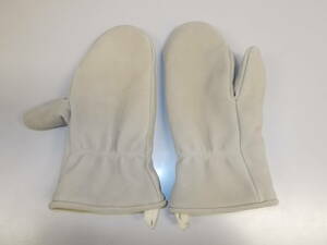 e14* corporation superior article plan gloves * cow leather material suede Muji Ryohin mitten glove protection against cold size inscription 19~26cm inner boa 6C