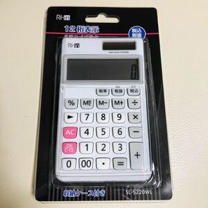 電卓 12桁表示 手帳サイズ電卓 収納ケース付き 税込 税抜