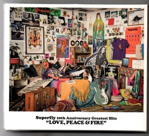 中古CD/Superfly 10th Anniversary Greatest Hits『LOVE, PEACE & FIRE』スーパーフライ 通常盤 セル版