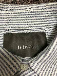 la favola ラファーボラ シャツ　オックスフォードサックスストライプ size1