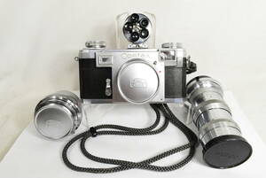 美品　ZEISS IKON ツァイスイコン社 Contax コンタックス Ⅱ型 ターレットファインダー付き Zeiss Opton Sonnar1：2　f=50mm+レンズ2本 N.