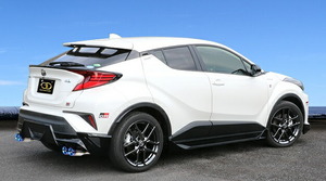 ガナドール C-HR ハイブリッド 6AA-ZYX11 マフラー テール部のみチタニウム製 GVE-031DBL　GANADOR Vertex 4WD SUV