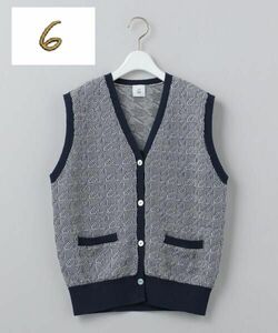 特価！〈6（roku）〉CHIDORI KNIT VEST/ベストレイヤード　ネイビー