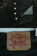 B99/Levi's/リーバイス/アメリカ製/Lot.501-0660/コットンデニムパンツ/ジーンズ/Gパン/ブラック系/ボタンフライ/レディース/29サイズ_画像4