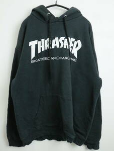 A390/THRASHER/スラッシャー/コットンスウェットパーカー/プルオーバー/ブラック系/ロゴプリント/メンズ/Sサイズ