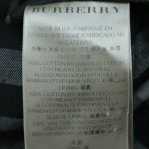 B44/BURBERRY LONDON/バーバリーロンドン/イギリス製/コットンダブルトレンチコート/バーバリーチェック/黒/メンズ/56 180/108Bサイズの画像7